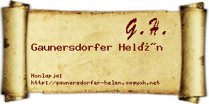 Gaunersdorfer Helén névjegykártya